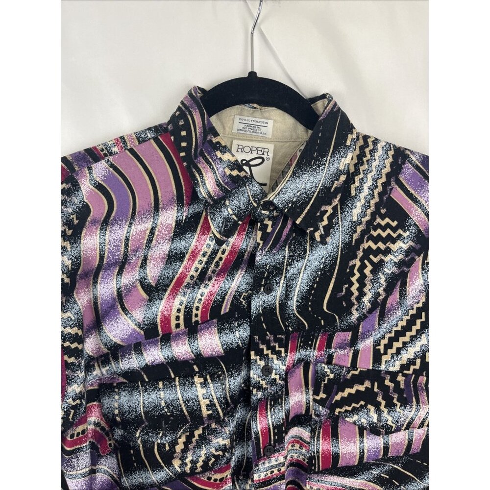 Roper Rodeo Multi-Colour & Patterned Western Cowboy Men's Size Large - Picture 2 of 7